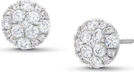 Zales 1/2 CT. T.w. Multi Lab-Grown Diamond Stud Earrings in 14K White Gold (F/Si2)