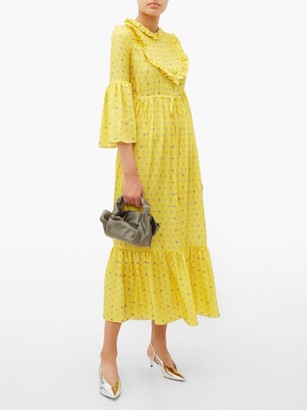 Preen by Thornton Bregazzi Tessa Ruffled Floral-print Satin Dress - Yellow