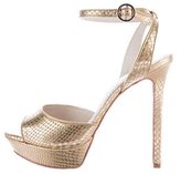 Thumbnail for your product : Alice + Olivia Metallic Platform Sandals