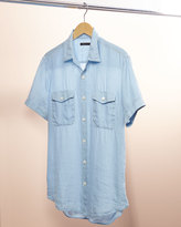 Thumbnail for your product : Theory Short-Sleeve Linen Shirt