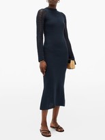 Thumbnail for your product : ESCVDO Pirka Open-back Crocheted-cotton Midi Dress - Navy