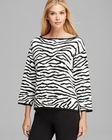 Thumbnail for your product : Joan Vass Reversible Animal Pullover