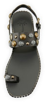 Thumbnail for your product : Tomas Maier Cuoio Studded Leather Sandal, Black