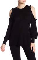 Thumbnail for your product : 1 STATE Ruffled Cold Shoulder Bubble Sleeve Sweater