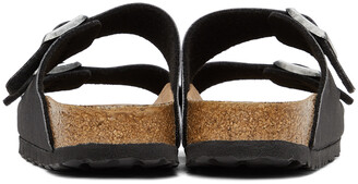 Birkenstock Black Birkibuc Narrow Arizona Sandals