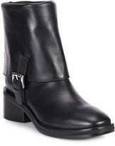 Thumbnail for your product : CNC Costume National Leather Mid-Calf Fold-Over Buckle Boots