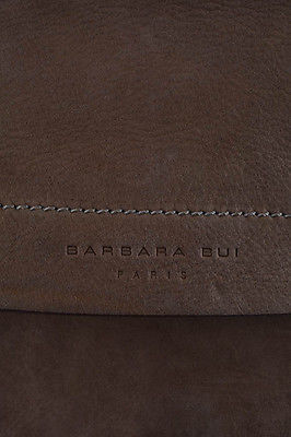 Barbara Bui Brown Leather Silver Tone Air Backpack 90022569