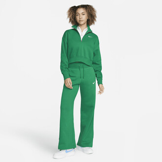 NIKE Nike Sportswear Phoenix Fleece Women's High-Waisted Wide-Leg Sweatpants, Sage green Women's Casual Pants