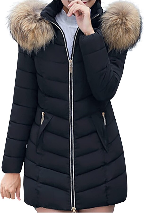 fluffy hood winter coat