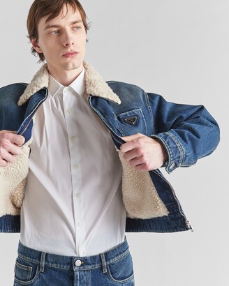 ブルゾン PRADA DENIM JACKET Prada Padded denim jacket - ShopStyle