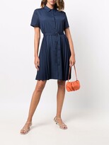 Thumbnail for your product : Theory Short-Sleeve Belted Shirt Dress