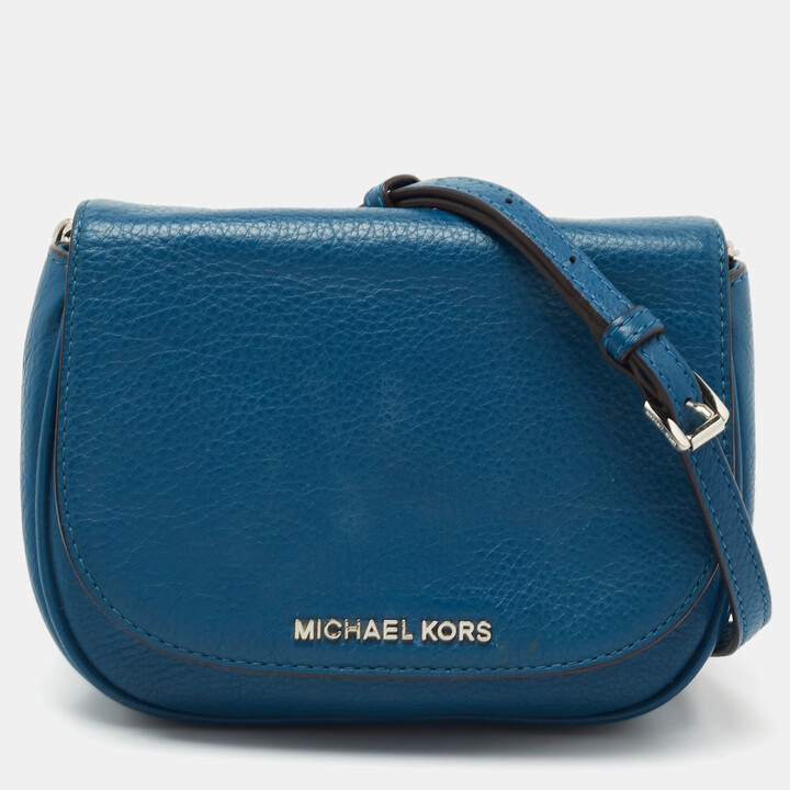 MICHAEL Michael Kors Blue Leather Bedford Crossbody Bag ShopStyle