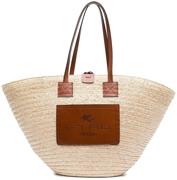 Etro Woven Straw Tote Bag ShopStyle