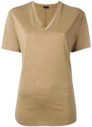 Joseph V-neck T-shirt - women - Cotton/Lyocell - L