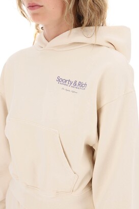 Sporty & Rich 'Club' cropped hoodie - ShopStyle