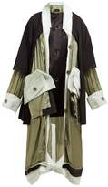 Thumbnail for your product : Raf Simons Deconstructed Satin Coat - Womens - Green Multi