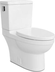 Villeroy & Boch Architectura Two-piece Single-flush High Efficiency Compact Elongated Toilet, Epa Watersense Certified, Seat Included And Polished Chrome Flush Leve