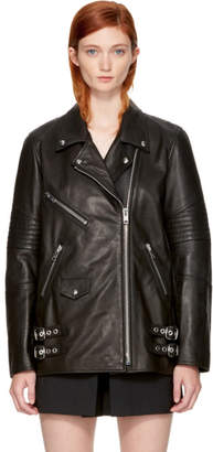 Alexander Wang Black Leather Classic Biker Jacket