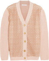 Thumbnail for your product : Chloé Crochet-knit wool blend cardigan