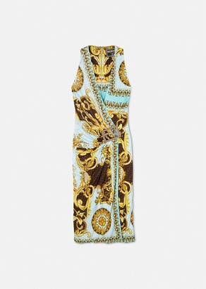 Versace Fendace Gold Baroque Midi Dress - ShopStyle