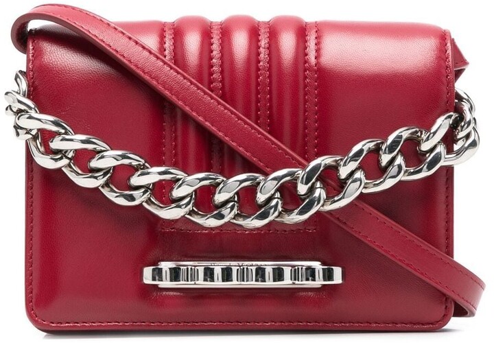 Alexander McQueen Leather ChainLink ClutchBag ShopStyle Clutches