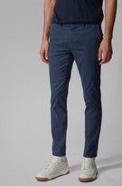 Thumbnail for your product : HUGO BOSS Slim-fit trousers in patterned stretch-cotton twill