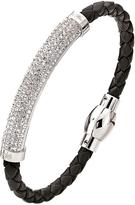 Thumbnail for your product : Folli Follie Dazzling Crystal Set Silver Plated and Black PU Bracelet