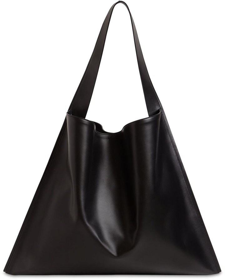 Jil Sander Border Leather Hobo Bag - ShopStyle