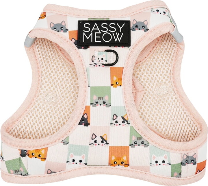 Sassy Woof Sassy Meow Cat Step-In Harness Small - Smitten Kittens Light Pink