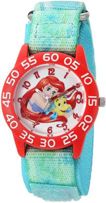 Disney Girl's 'Ariel' Quartz Plastic and Nylon Automatic Watch, Color: (Model: W002906)