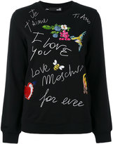 Thumbnail for your product : Love Moschino multi-patches sweatshirt - women - Cotton/Spandex/Elastane - 44
