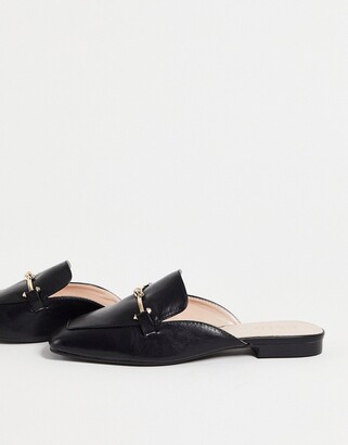 Raid Wide Fit Logan backless loafers in black