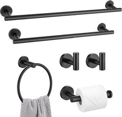 TROFRA 6 Pieces SUS304 Stainless Steel Bathroom Hardware Set