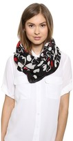 Thumbnail for your product : Diane von Furstenberg Sketch Heart Grid Scarf