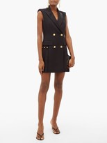 Thumbnail for your product : Versace Double-breasted Crepe Tuxedo Mini Dress - Black