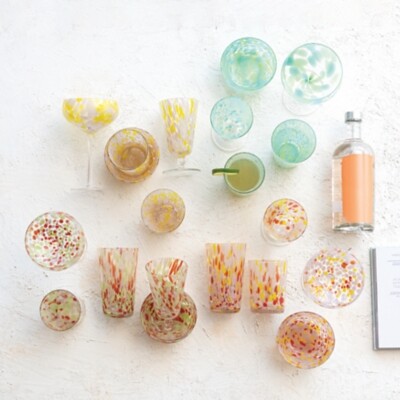 Storied Home Round Drinking Glass (Set of 4)