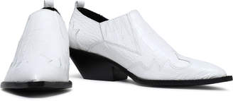 Sigerson Morrison Croc-effect Leather Ankle Boots