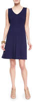 Thumbnail for your product : Eileen Fisher V-Neck Shaped Jersey Dress, Midnight