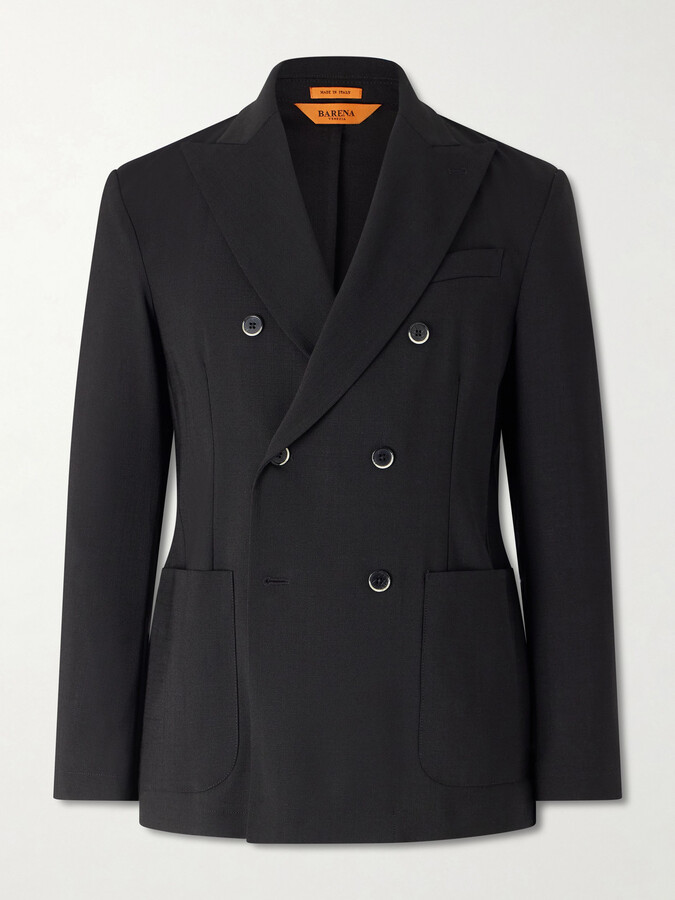 Barena Double-Breasted Virgin Wool Suit Jacket