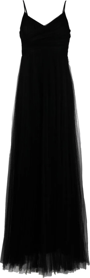 Fabiana Filippi Pleated Tulle Maxi Dress