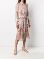 Thumbnail for your product : Alberta Ferretti Floral-Print Plisse Dress