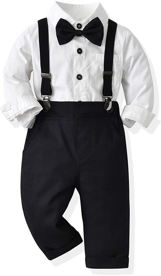 Ibtom Castle Baby Boys Dress Clothes Toddler Boys Gentleman Suits Long
