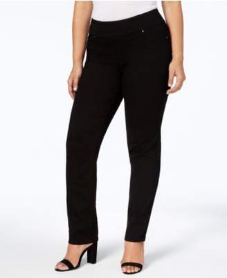 Charter Club Plus Size Cambridge Pull-On Slim-Leg Jeans, Created for Macy's