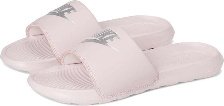 Nike Victori One Slide Women's Shoes Barely Rose/Metallic Silver/Barely Rose : 5 B - Medium, Synthetic