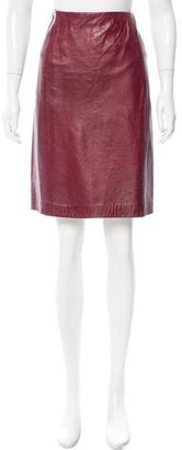 Ulla Johnson Leather Knee-Length Skirt