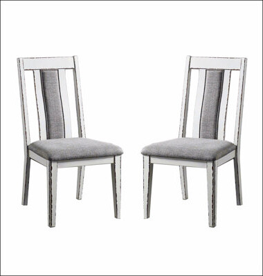 Gracie Oaks Set of 2 Upholstered Side Chairs with Comfortable Seating and Elegant Design for Modern Living Spaces