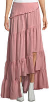 Thumbnail for your product : Gathered Ruffle Tiered High-Low Full Shirt