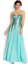 Thumbnail for your product : B. Darlin Juniors' Sequin Strapless Gown