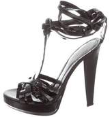 Thumbnail for your product : Burberry Patent Leather T-Strap Sandals