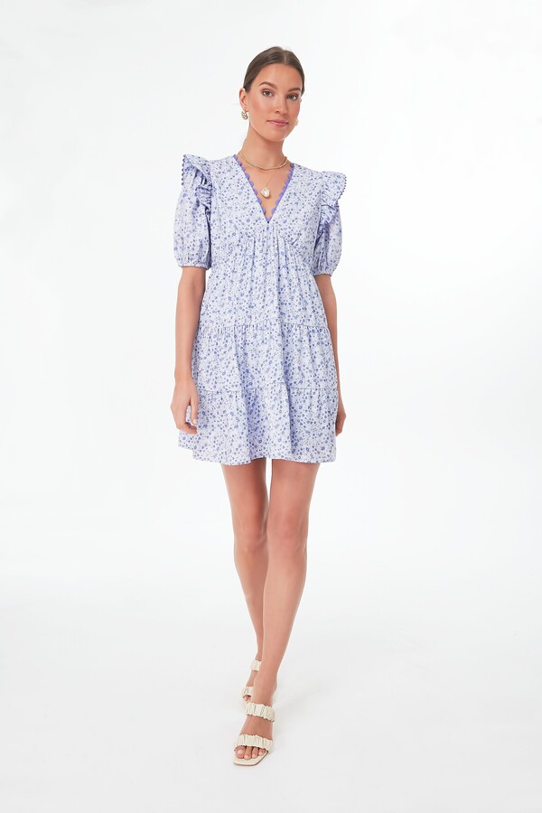 Hyacinth House Lilac Floral Ric Rac Leonie Mini Dress - ShopStyle